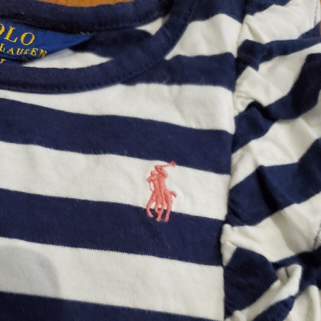 Ralph Lauren(ラルフローレン)のラルフローレンフリルボーダーカットソー3T☆RALPH LAUREN キッズ/ベビー/マタニティのキッズ服女の子用(90cm~)(Tシャツ/カットソー)の商品写真