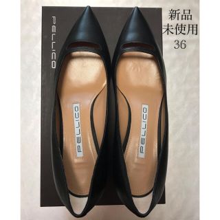 ペリーコ(PELLICO)の新品・未使用　ペリーコ　パンプス　3.5㎝ヒール　黒　ブラック　36(ハイヒール/パンプス)