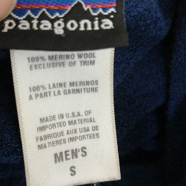 patagonia(パタゴニア)のメリノウール　インナーウェア　ネイビー メンズのトップス(ニット/セーター)の商品写真