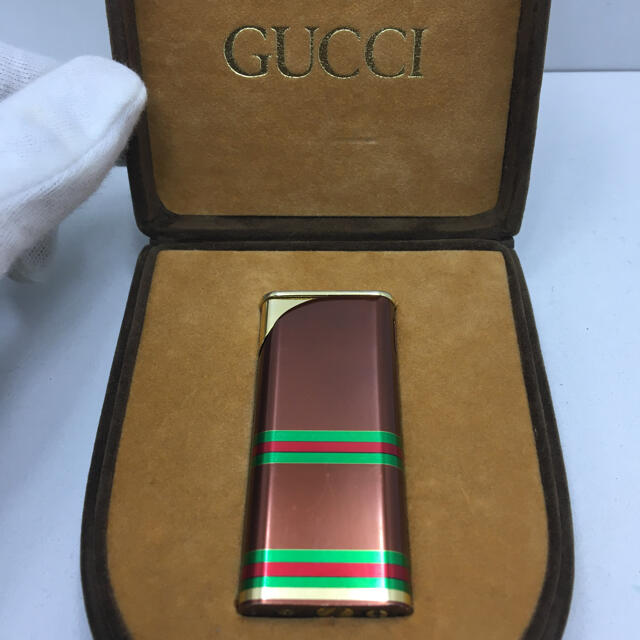 Gucci(グッチ)の美品 オールドグッチ ガスライター ヴィンテージ GUCCI 煙草 アンティーク メンズのファッション小物(タバコグッズ)の商品写真