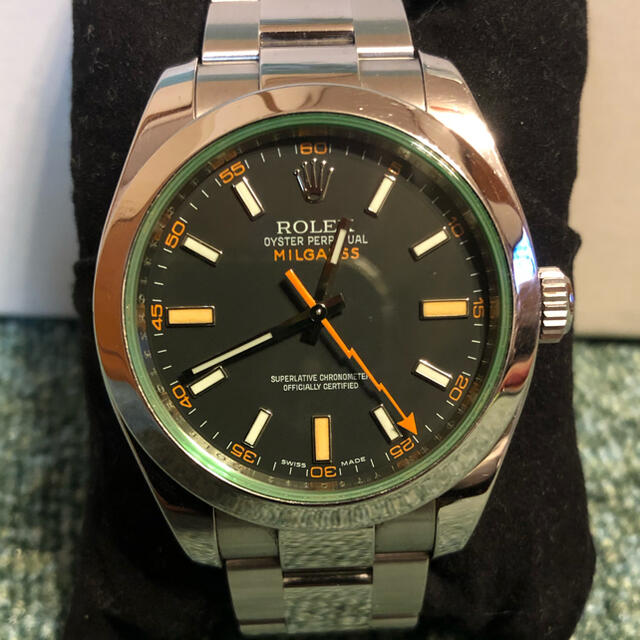 ROLEX(ロレックス)の値下げ　ロレックス　ミルガウス 116400GV  V番ギャラ　付属品完備 メンズの時計(腕時計(アナログ))の商品写真