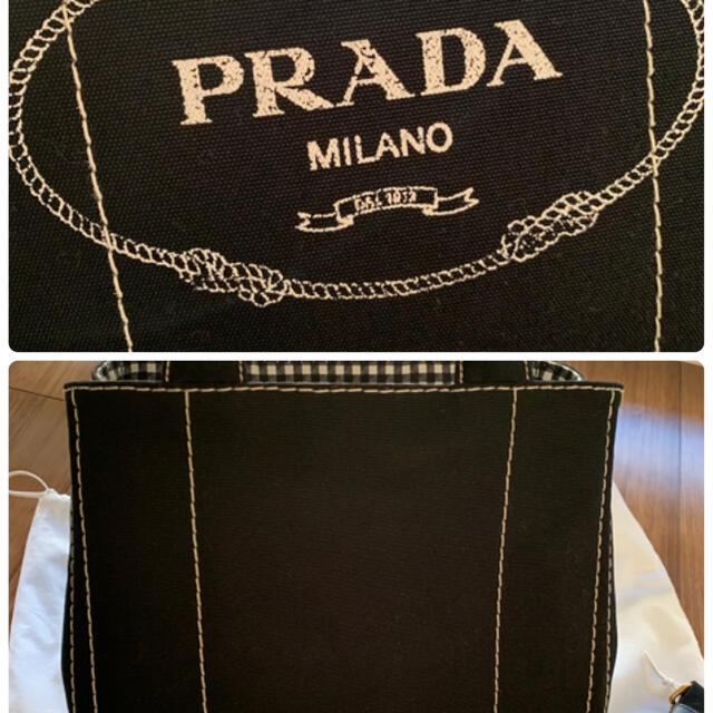 PRADA(プラダ)の【新品未使用】プラダ☆カナパ☆ショルダーバック☆ギンガムチェック柄 レディースのバッグ(トートバッグ)の商品写真