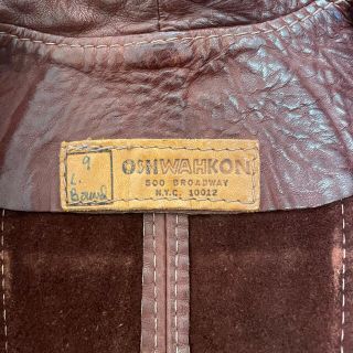 70's OSHWAHKON オシュワコン レザー ジャケット USA製の通販