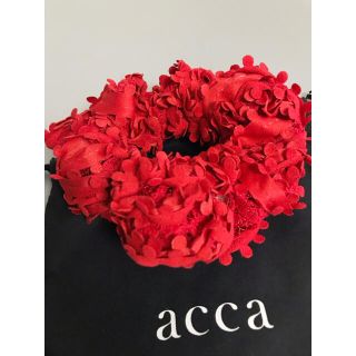 アッカ(acca)のacca アッカ　シュシュ　フラワー　レース(ヘアゴム/シュシュ)