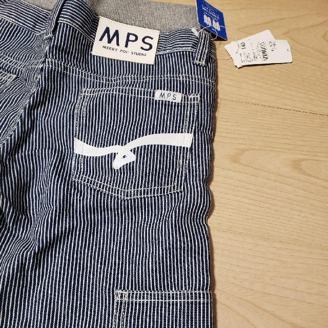 MPS(エムピーエス)のタグつき！MPS ストライプ柄ストレートパンツ　140 キッズ/ベビー/マタニティのキッズ服男の子用(90cm~)(パンツ/スパッツ)の商品写真