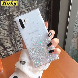 No.75＊シルバーラメグリッター♡クリアーGALAXYケース(Androidケース)