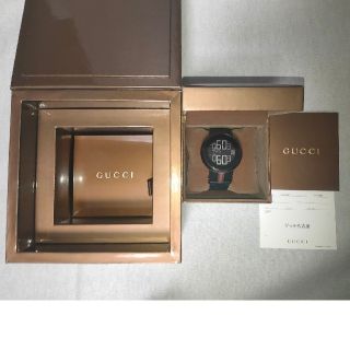 グッチ(Gucci)のi-gucci ブラック（ YA114207）(腕時計(デジタル))