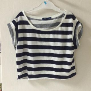 ベルシュカ(Bershka)の一度のみ♡ショート丈 ボーダーTシャツ(Tシャツ(半袖/袖なし))