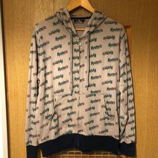 ヒステリックグラマー(HYSTERIC GLAMOUR)のHYSTERIC GLAMOUR  SLANTED LOGO 総柄パーカー　古着(パーカー)