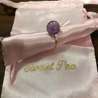 アッシュペーフランス(H.P.FRANCE)のsweetpea リング  パープル(リング(指輪))