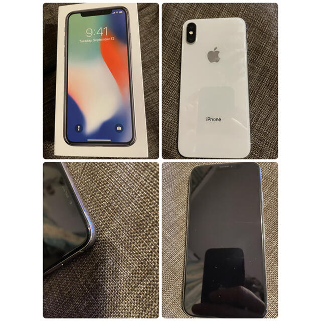iPhone X Silver 64 GB docomo - スマートフォン本体