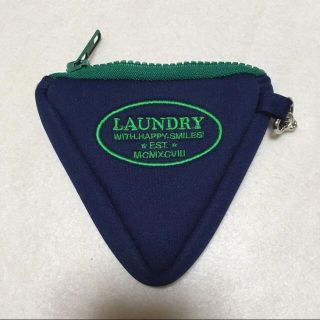 ランドリー(LAUNDRY)のLAUNDRY ランドリー 三角 ポーチ ネイビー×緑(ポーチ)