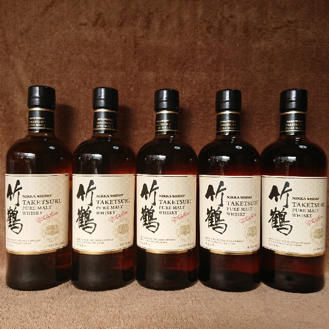 ニッカ 竹鶴 ピュアモルト 700ml 5本セット 箱付き 送料無料-