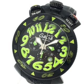 ガガミラノ(GaGa MILANO)のガガミラノ マヌアーレ 48 腕時計 6054.2 クロノグラフ ブラック(腕時計(アナログ))