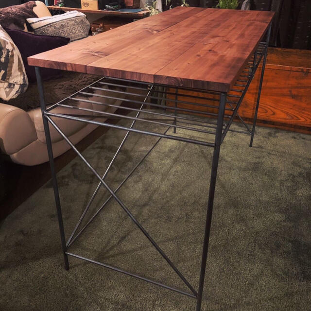 アイアン家具 カフェデスク パソコン 机 男前 無骨 オーダー アイアン家具 カフェデスク パソコン 机 男前 無骨 オーダー
