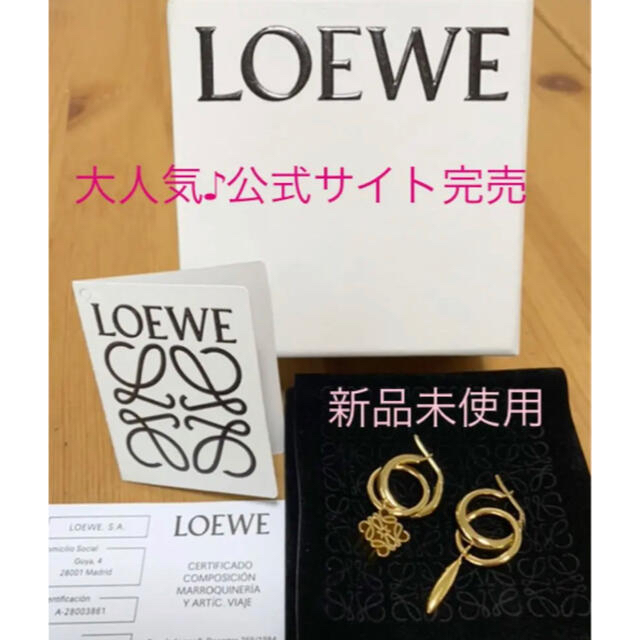 LOEWE - 正規品　新品未使用　LOEWE アナグラム アシンメトリック ピアス