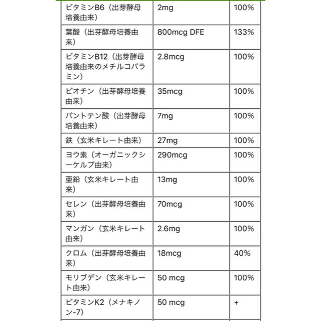 ガーデンオブライフ　葉酸