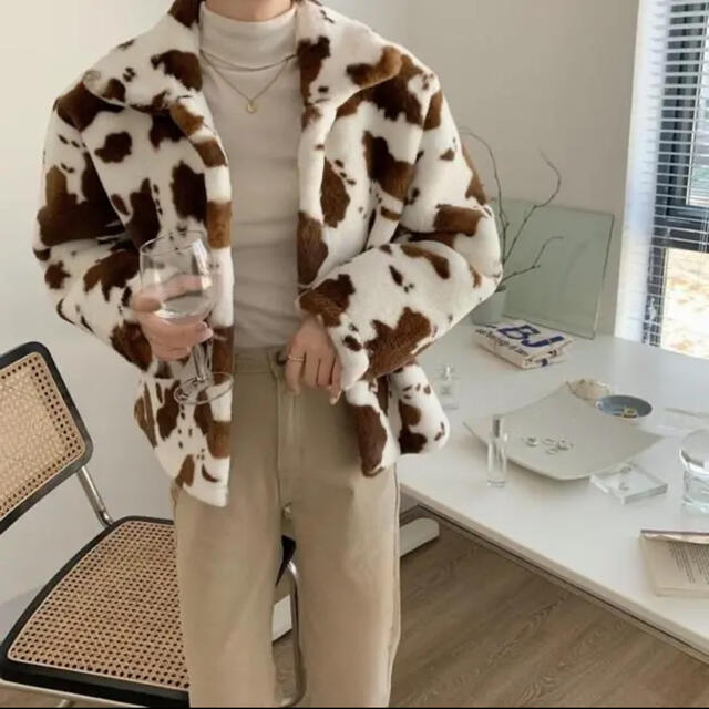 cow fur coat | フリマアプリ ラクマ