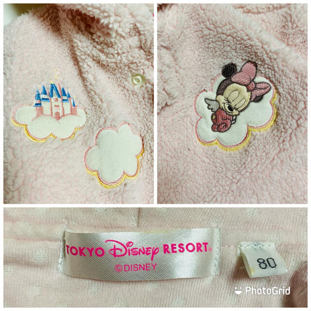 Disney(ディズニー)のディズニー　ミニーマウス　ふわふわベビーケープ キッズ/ベビー/マタニティのキッズ服女の子用(90cm~)(ジャケット/上着)の商品写真