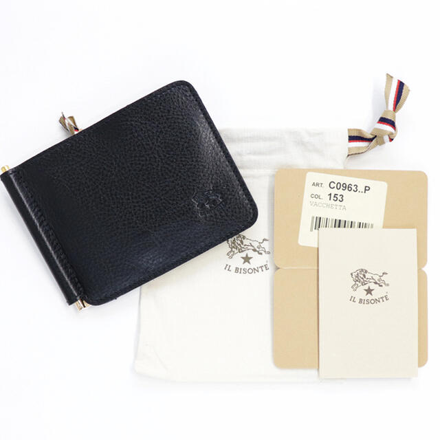 新品 イルビゾンテ マネークリップ 二つ折り 財布 カードケース 人気 ブラック | フリマアプリ ラクマ
