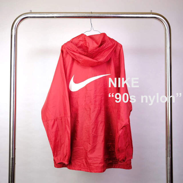 90s  USA　NIKE ナイキ　ナイロンプルオーバー　アノラック　銀タグ