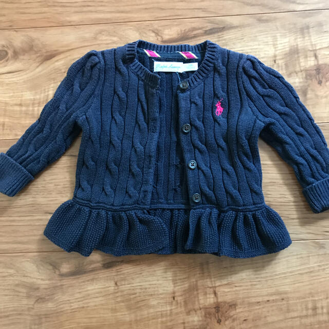 POLO RALPH LAUREN(ポロラルフローレン)のラルフローレン ペプラムカーディガン キッズ/ベビー/マタニティのベビー服(~85cm)(カーディガン/ボレロ)の商品写真