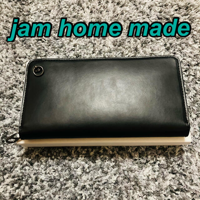 jam home made ラウンドファスナー長財布 black LaVish