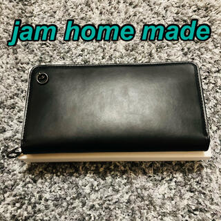 ジャムホームメイドアンドレディメイド(JAM HOME MADE & ready made)のjam home made ラウンドファスナー長財布 black LaVish(長財布)