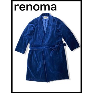 レノマ(RENOMA)のrenoma ロングカーディガン ロングガウン  ネイビー 古着 ヴィンテージ (カーディガン)