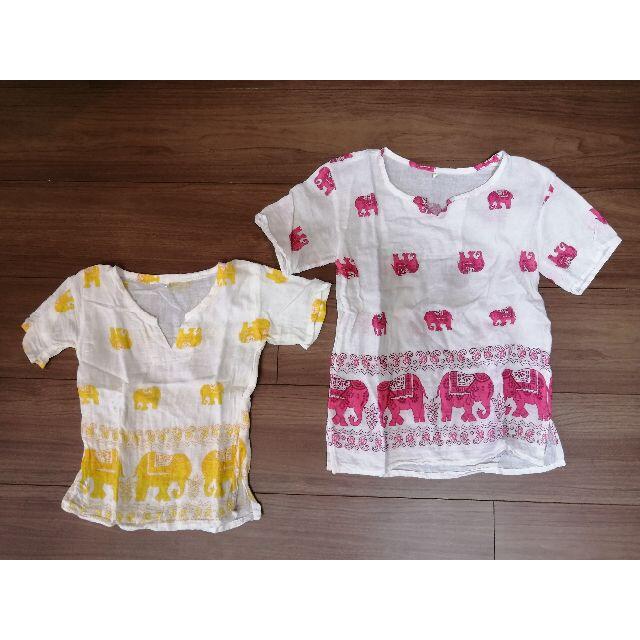 エスニック　Tシャツ　90　110　セット キッズ/ベビー/マタニティのキッズ服女の子用(90cm~)(Tシャツ/カットソー)の商品写真