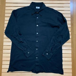 ユニクロ(UNIQLO)のUNIQLO U スーピマコットンジャージーシャツ ブラック L(シャツ)