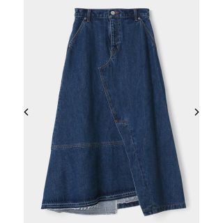 マウジー(moussy)のアシンメトリーデニムスカート【送料込み】(ロングスカート)