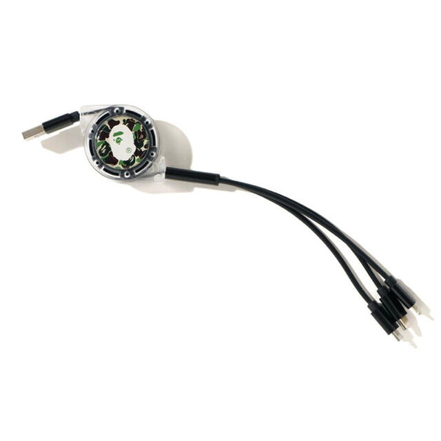 A BATHING APE(アベイシングエイプ)のエイプ　充電器　BAPE MULTI USB CABLE ケース付き スマホ/家電/カメラのスマートフォン/携帯電話(バッテリー/充電器)の商品写真