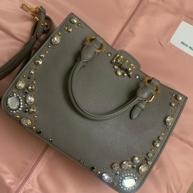 miumiu ビジュー　2way ショルダーバッグ