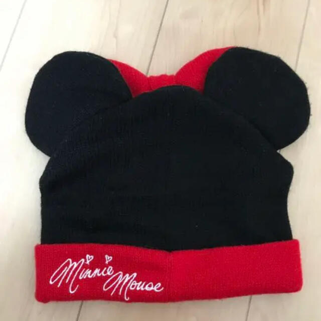 Disney(ディズニー)のミニーちゃん　ニット帽 レディースの帽子(ニット帽/ビーニー)の商品写真