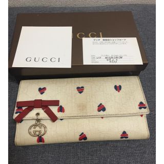 廃盤 GUCCI グッチ GG スプリーム 鳥 バード 長財布-