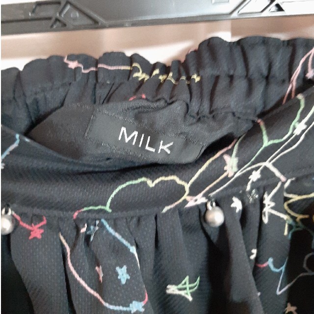 MILK(ミルク)の【美品】 MILK ミルク スカート 星座柄 フリル 2段 レディースのスカート(ミニスカート)の商品写真