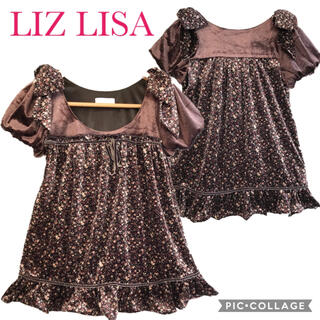 リズリサ(LIZ LISA)のリズリサ  バルーン袖肩リボンカットソー(カットソー(半袖/袖なし))
