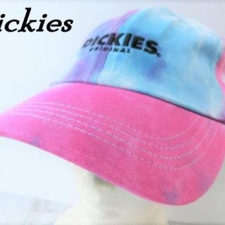 ディッキーズ(Dickies)の☆新品未使用☆ディッキーズ ロゴ刺繍タイダイキャップ ブルー Fサイズ(キャップ)