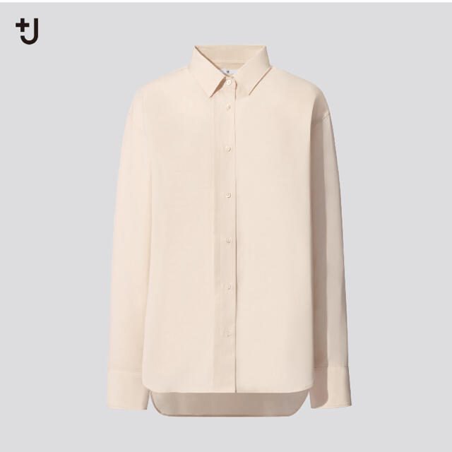 UNIQLO(ユニクロ)の【未使用】ユニクロ　+J スーピマコットンオーバーサイズシャツ　Mサイズ レディースのトップス(シャツ/ブラウス(長袖/七分))の商品写真