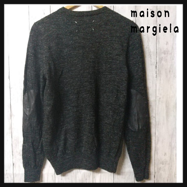 Maison Martin Margiela(マルタンマルジェラ)のmaison margiela エルボー パッチ ニット セーター グレー S メンズのトップス(ニット/セーター)の商品写真