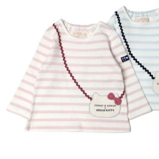 クーラクール(coeur a coeur)の新品　クーラクール　キティコラボ　長袖Tシャツ　ピンク　95(Tシャツ/カットソー)