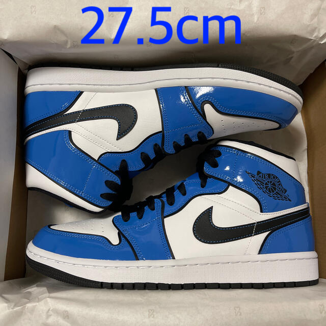 27.5cm NIKE AIR JORDAN1 MID  SIGNAL BLUE