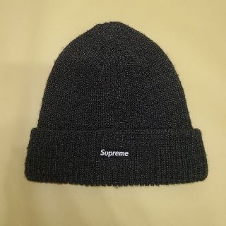 シュプリーム(Supreme)の《Supreme》ビーニー（黒）(ニット帽/ビーニー)