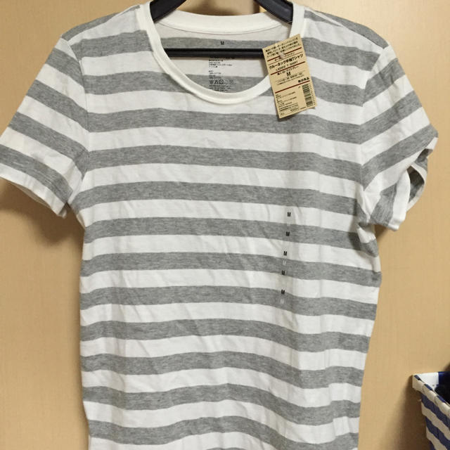 MUJI (無印良品)(ムジルシリョウヒン)の無印良品 ボーダー Tシャツ レディースのトップス(Tシャツ(半袖/袖なし))の商品写真