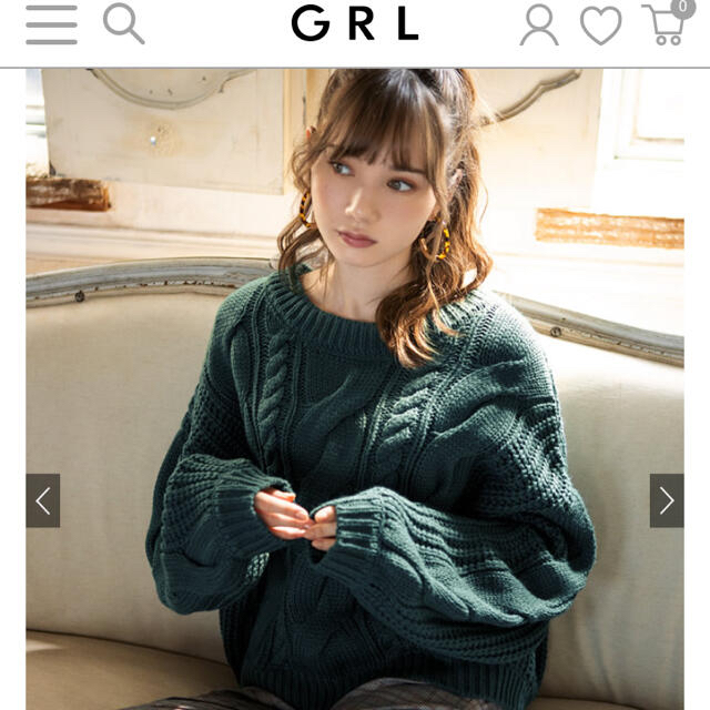 GRL(グレイル)のグレイル　ケーブル編みニット レディースのトップス(ニット/セーター)の商品写真