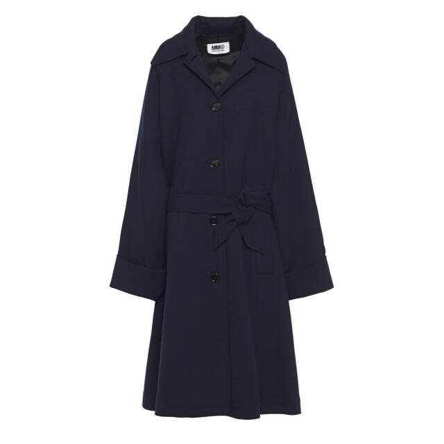 MM6 Maison Margiela オーバーサイズ ベルト付ツイル コート-