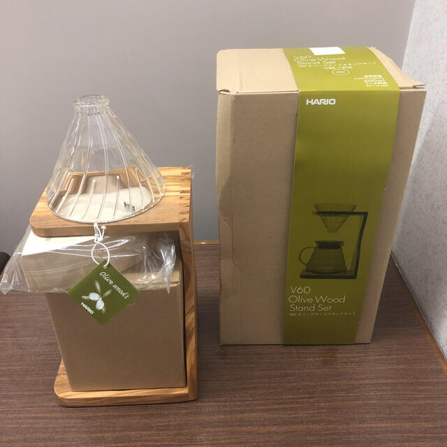 【新品】HARIO V60オリーブウッドスタンドセット