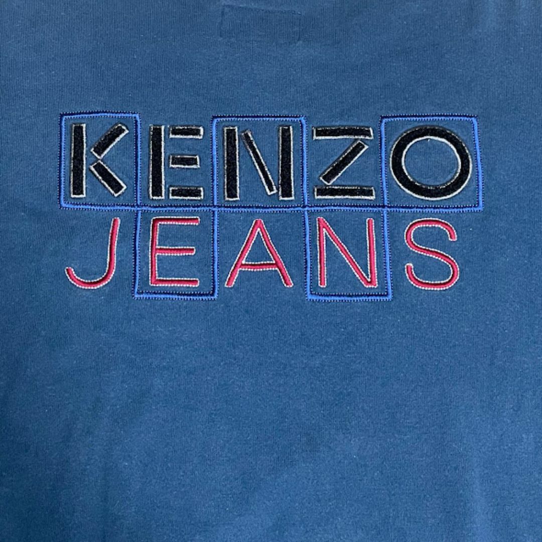 KENZO - 90's KENZO JEANS スウェット 北斎タグ ビッグ刺繍 KENZO - 90's KENZO JEANS スウェット 北斎タグ ビッグ刺繍