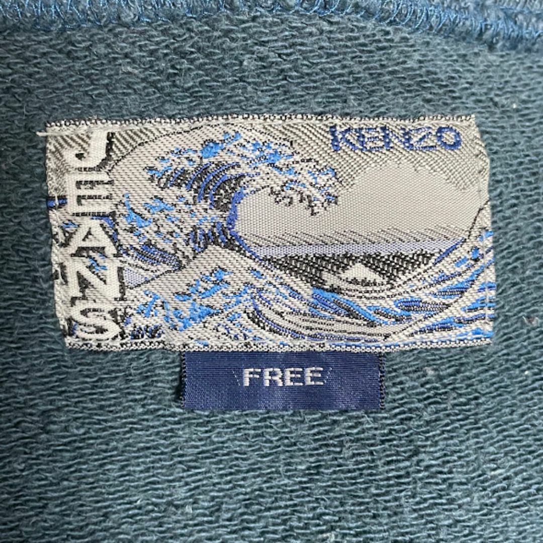 KENZO - 90's KENZO JEANS スウェット 北斎タグ ビッグ刺繍 KENZO - 90's KENZO JEANS スウェット 北斎タグ ビッグ刺繍